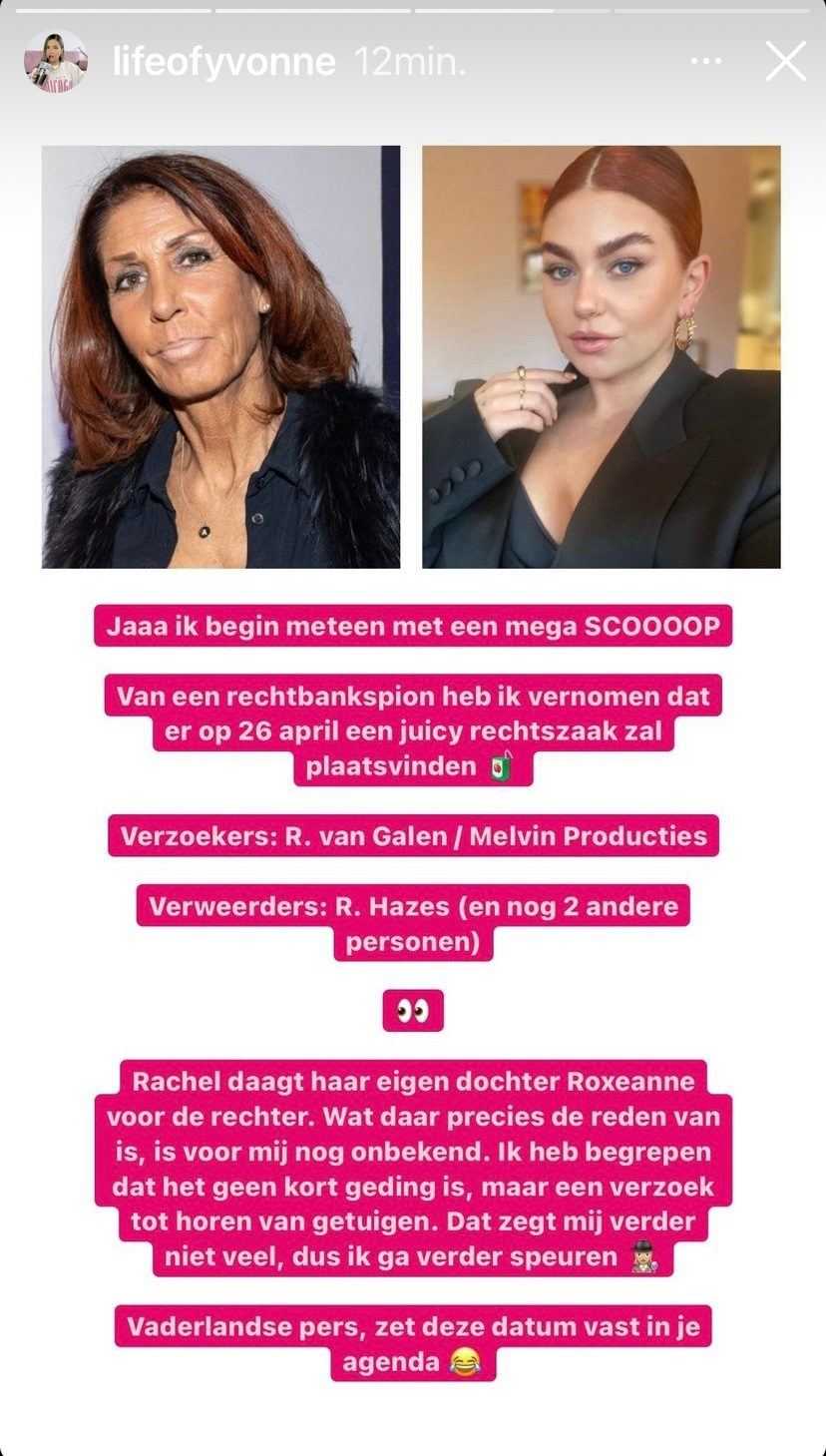 Rachel en Roxeanne Hazes