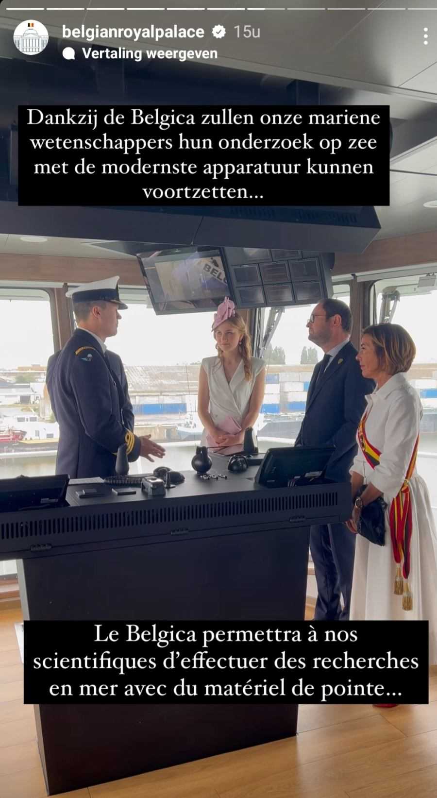 Kroonprinses Elisabeth eerste solo opdracht doop Belgica 25-6-2022