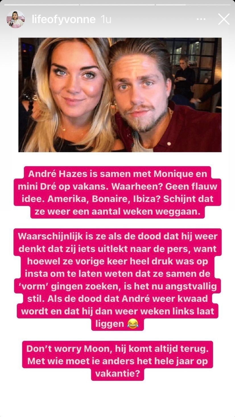André Hazes en Monique Westenberg op vakantie