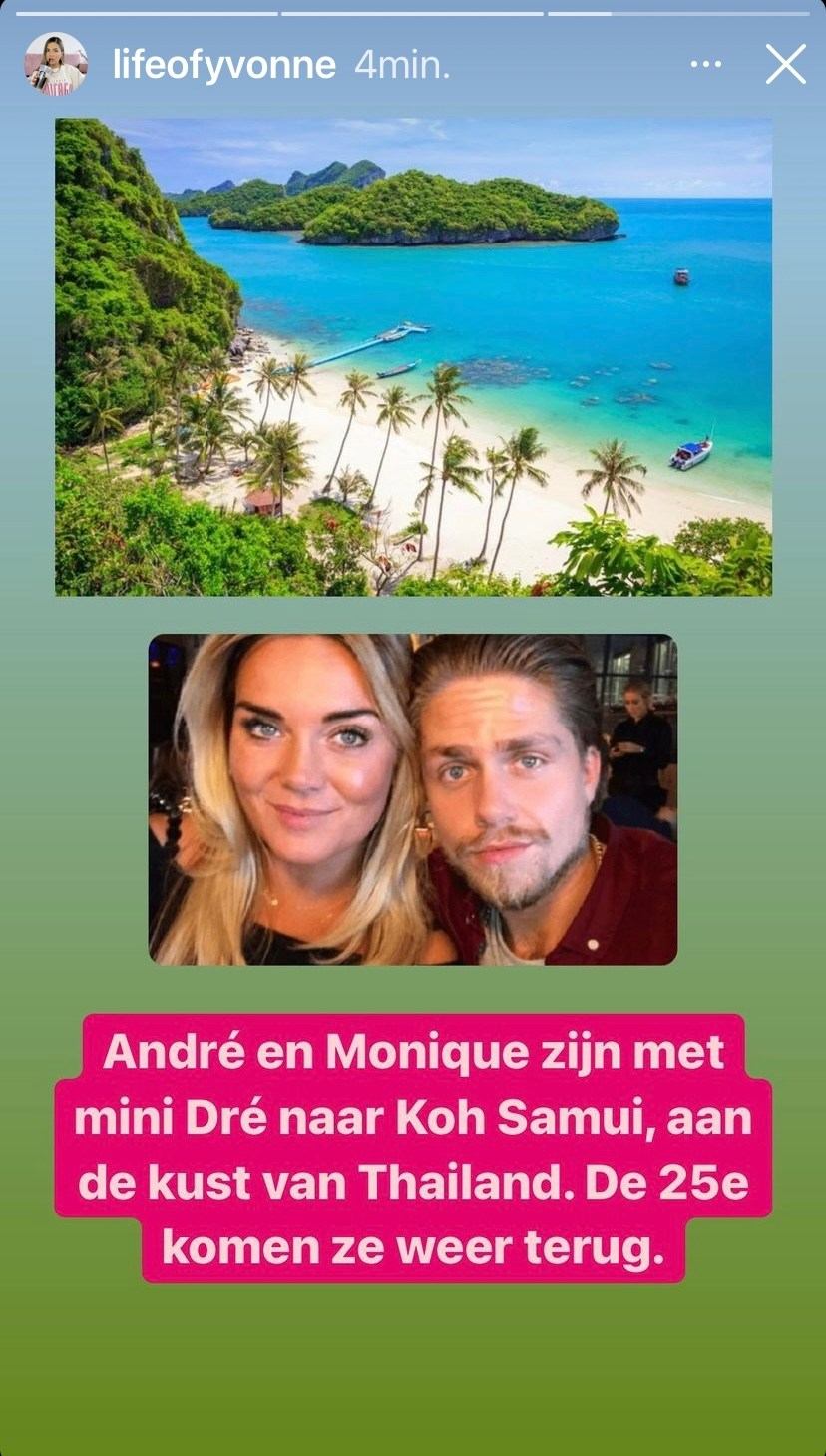 André Hazes en Monique Westenberg op vakantie