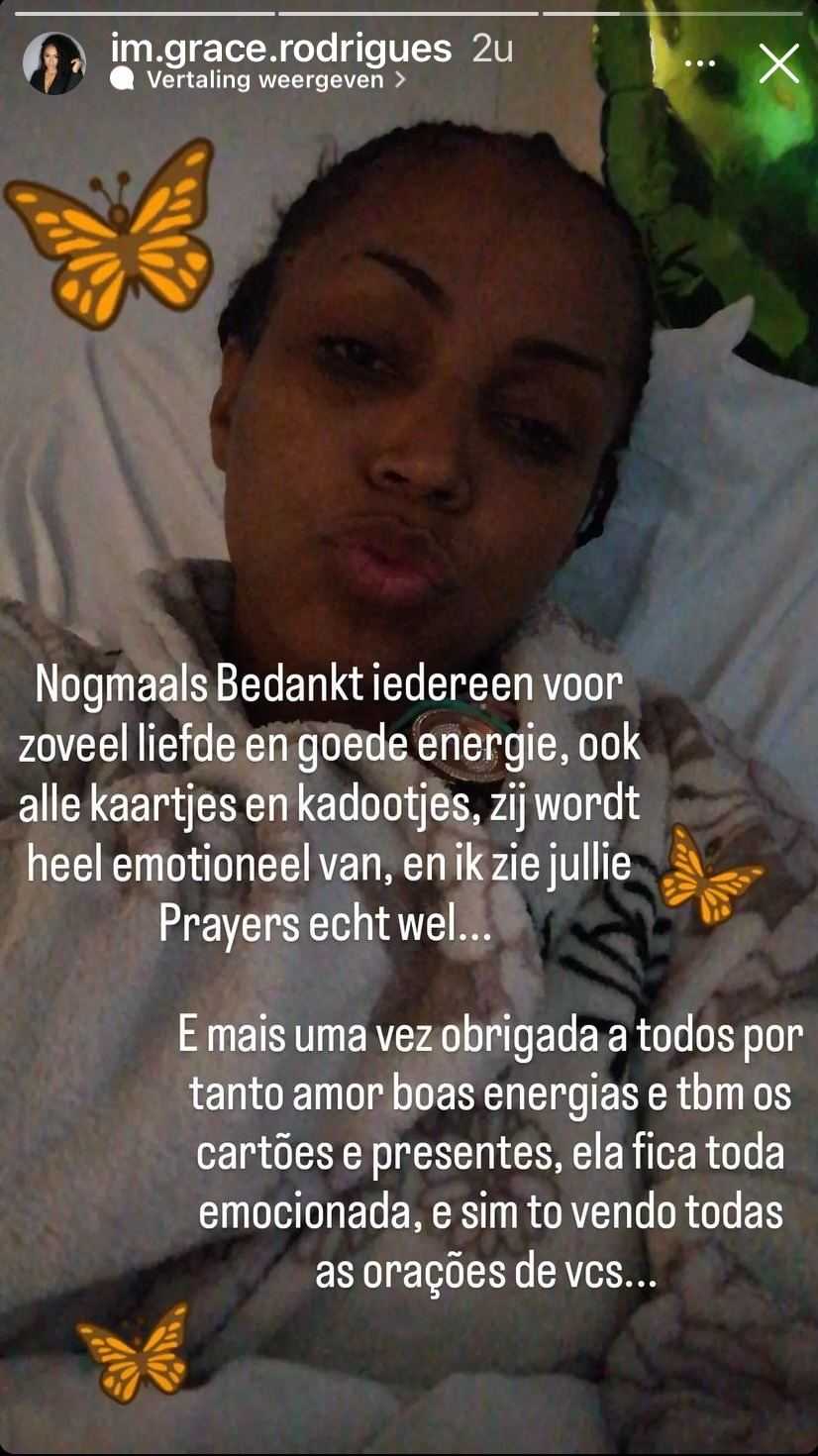 Grace Rodrigues uit 'Big Brother' over haar zieke moeder