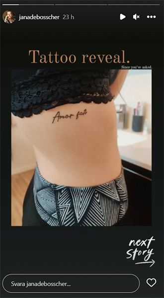 Jana De Bosscher tattoo