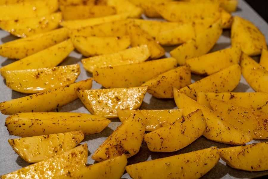 potato-wedges, aardappelpartjes