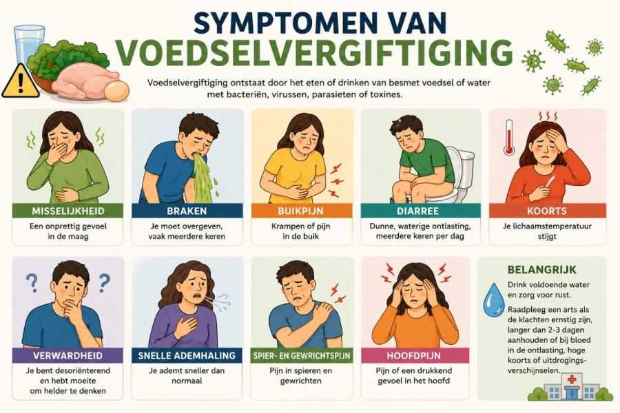 infographic voedselvergiftiging