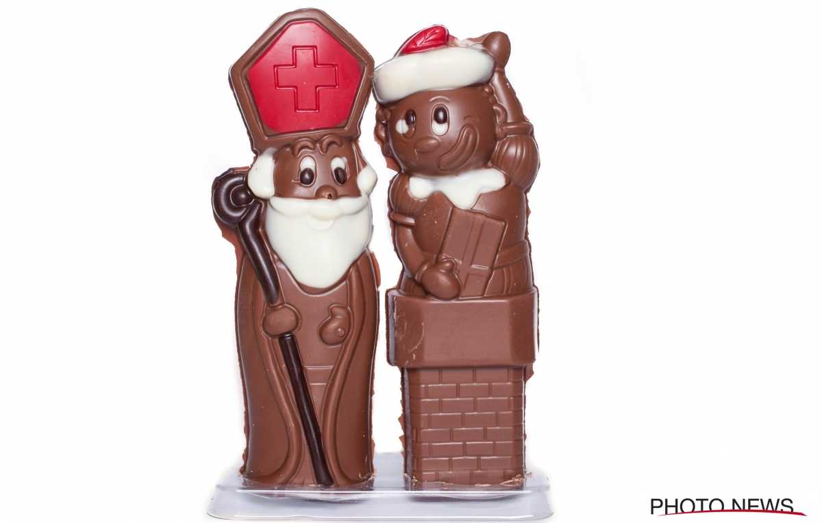 Sinterklaas en Zwarte Piet in chocolade