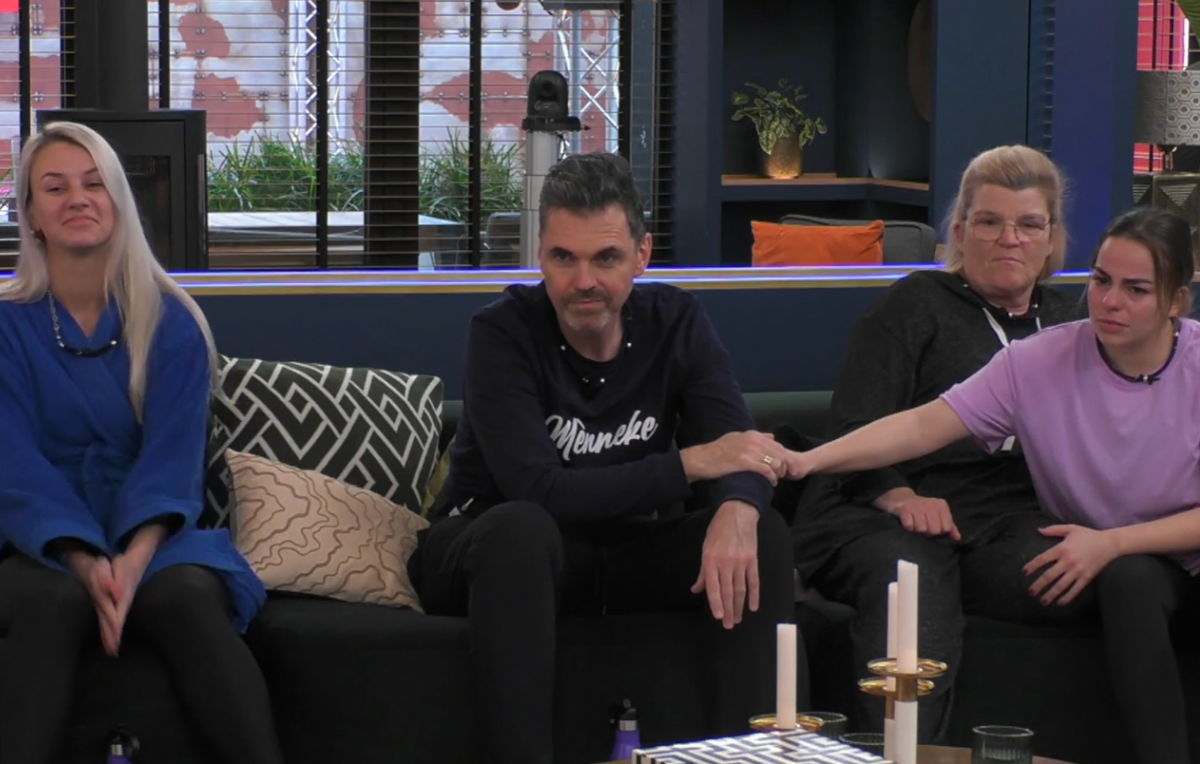 Vera, Peter, Kitty en Nouchine in 'Big Brother'