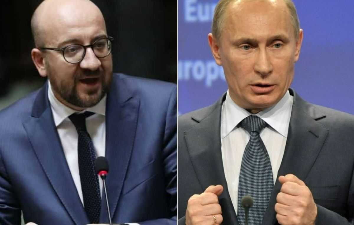 Charles Michel en Vladimir Poetin