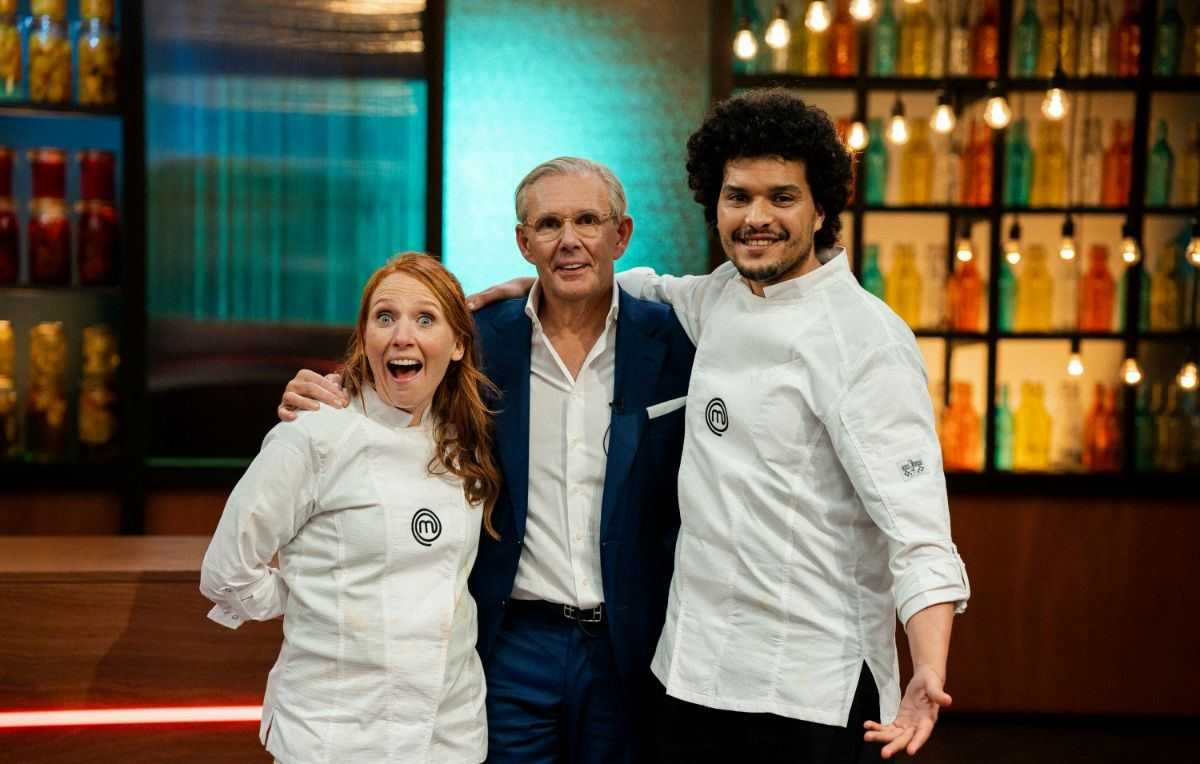 Linde Merckpoel en Hakim Chatar in 'Celebrity MasterChef Vlaanderen'