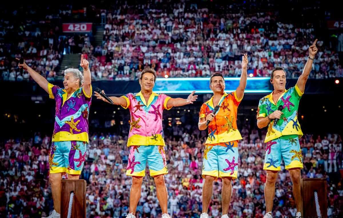 Toppers Gerard Joling, Jeroen van der Boom, Jan Smit and Rene Froger in Concert in the 2024 in the Johan Cruijff Arena.