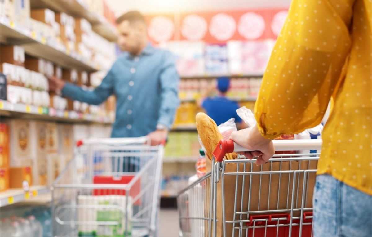 supermarkt winkelkar winkel