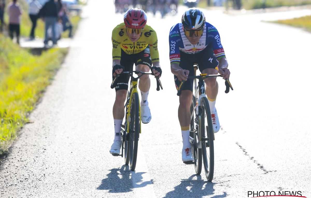 Vingegaard en Evenepoel