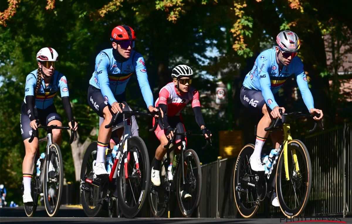 Van Aert en Nys tijdens verkenning WK