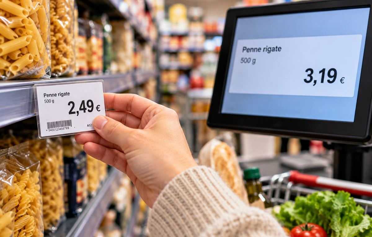 Prijs kassa supermarkt