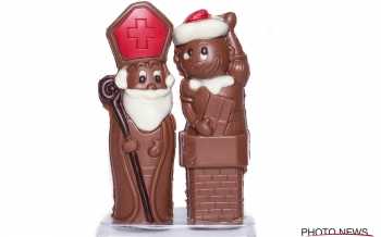 Sinterklaas en Zwarte Piet in chocolade