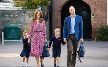 Prinses Charlotte, Kate Middleton, prins George en prins William