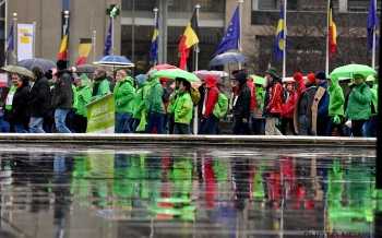 Vakbonden betoging manifestatie