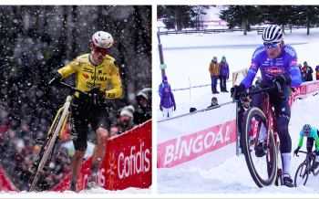Van Aert en Van der Poel in de sneeuw