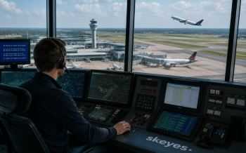 Skyes Luchtverkeersleider vliegtuig luchthaven
