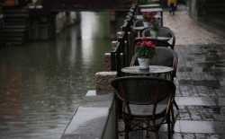 regen op terras
