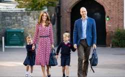 Prinses Charlotte, Kate Middleton, prins George en prins William
