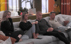 Charlotte, Jolien, Jason en Bart in 'Big Brother'