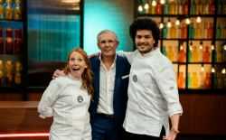 Linde Merckpoel en Hakim Chatar in 'Celebrity MasterChef Vlaanderen'