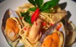 mosselen met spaghetti